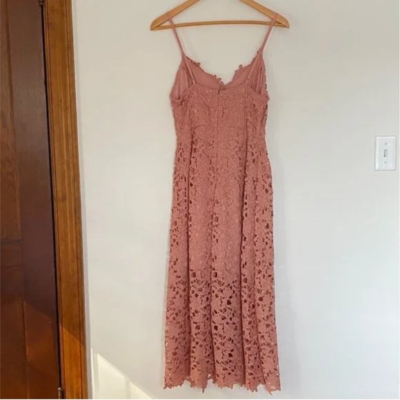 ASTR Pink Lace A-Line Midi Dress - Picture 3 of 9